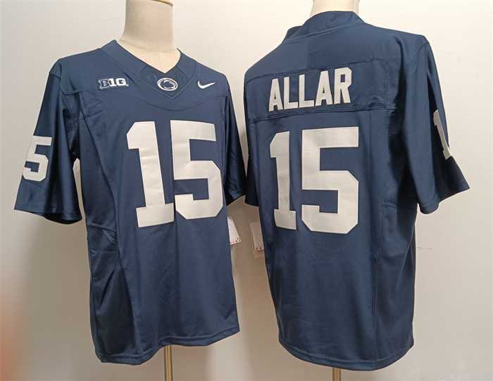 Men%27s Penn State Nittany Lions #15 Drew Allar Navy Stitched Jersey->penn state nittany lions->NCAA Jersey